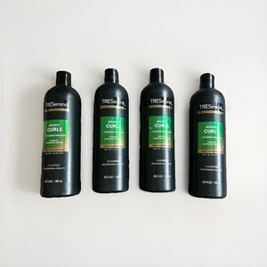 TRESemme Bouncy Curls Shampoo, Heat protection Coconut Infusion 16.5oz Pack of 4